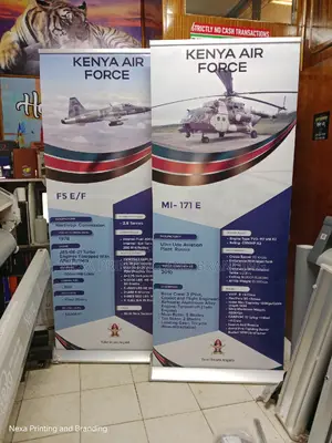 0.85M by 2M Printed Satin Broadbase Pull Out Banners