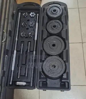 Adjustable 50kg Dumbbells Set With Carrying Case