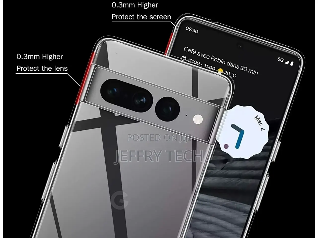 Google Pixel 7 Pro Rubber Case TPU Clear Case