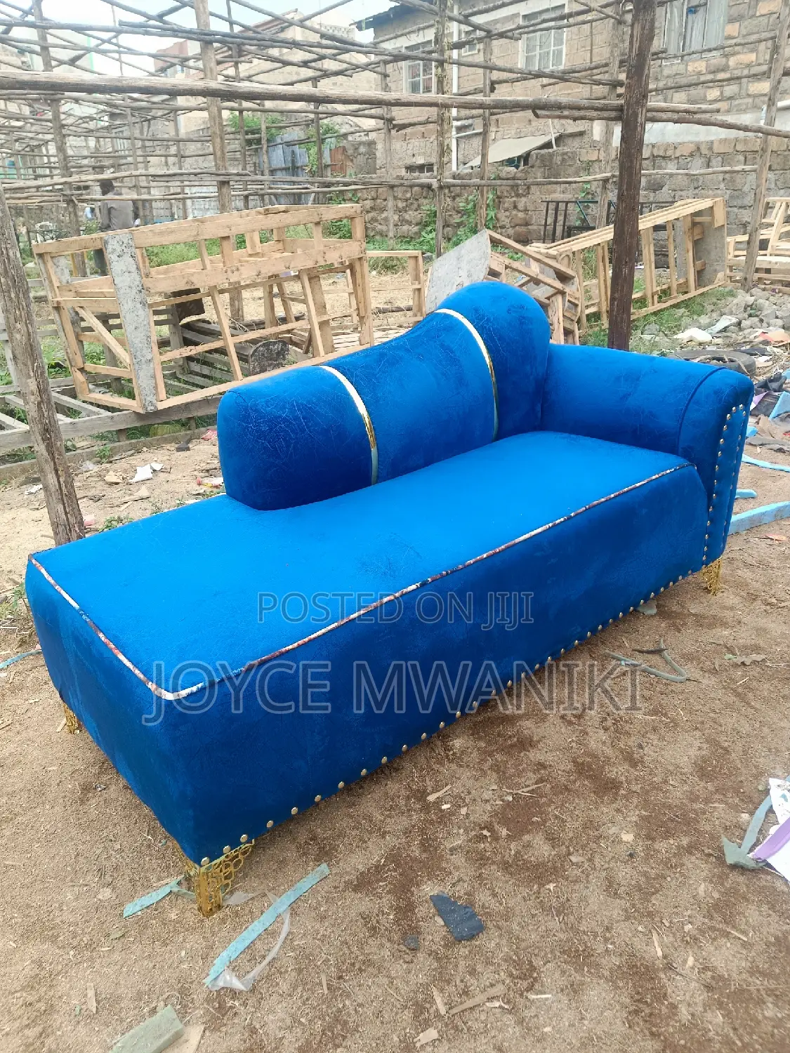 Sofa Bed, 3 Seater Blue 