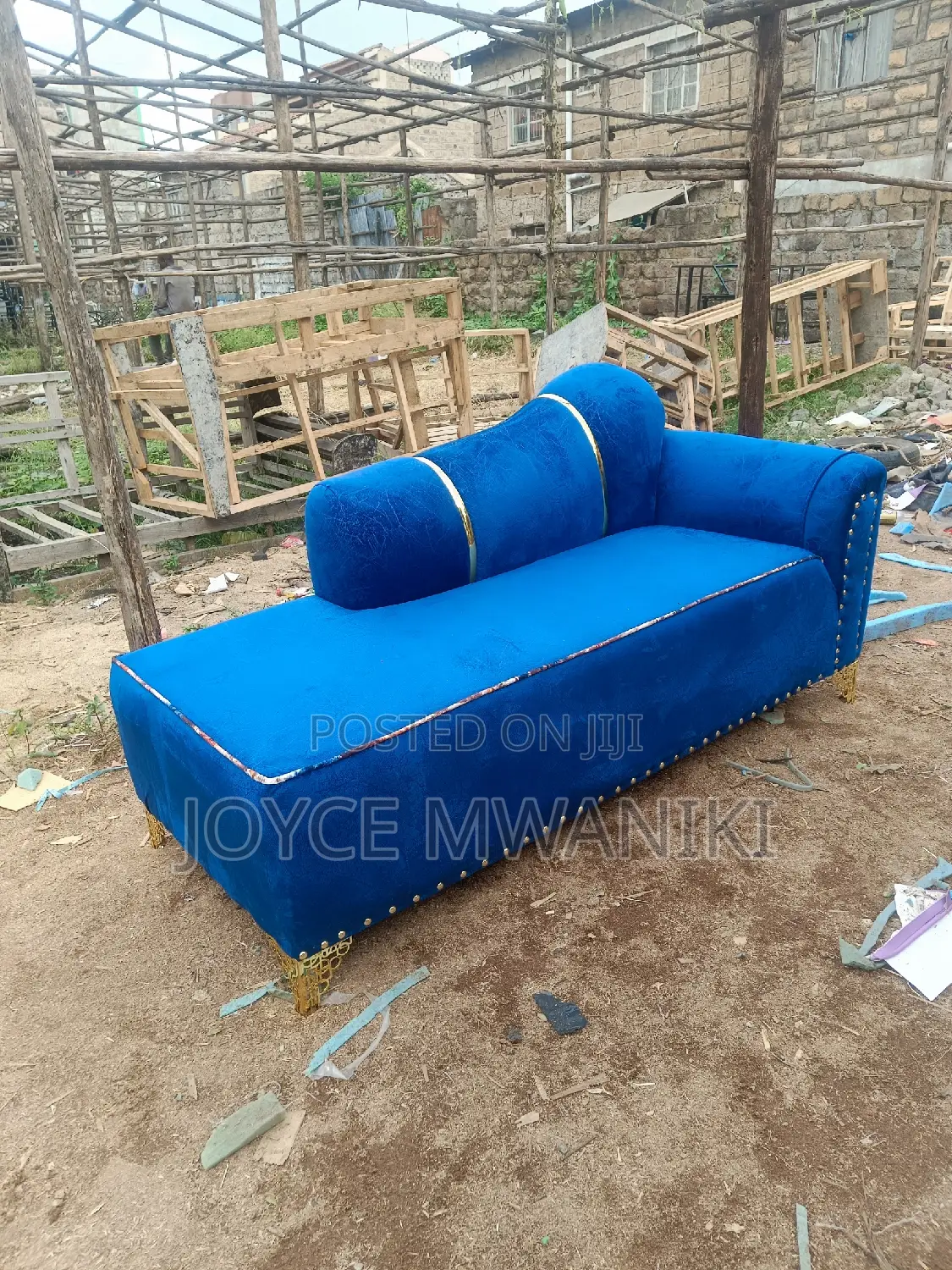 Sofa Bed, 3 Seater Blue 