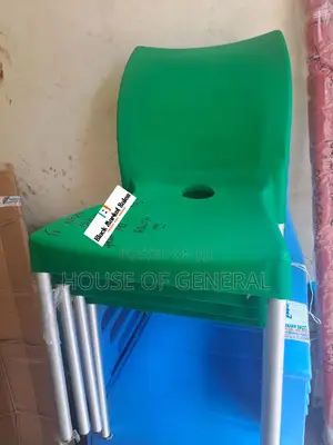 Safaricom Green Plastic Chair With Metal Legs