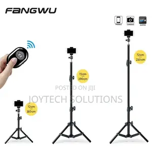 2.1 Tall Phone Tripod With Bluetooth Shutter Remote.