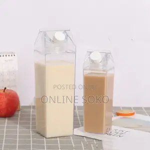 Acrylic Plastic Water Milk Juice Storage Bottles - 1L 0.5L