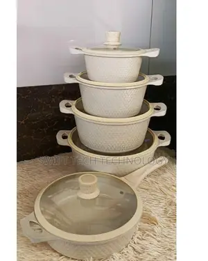 Non-Stick Cookware Bosch 10pcs Silicone Cookware Cream