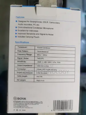 Dual Omnidirectional Boya Microphone for Interview