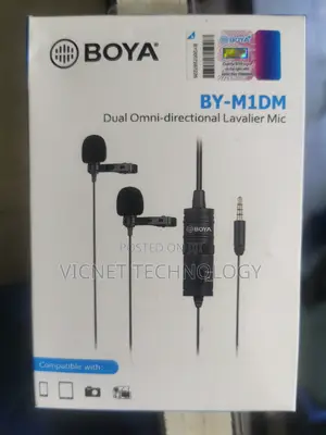 Dual Omnidirectional Boya Microphone for Interview