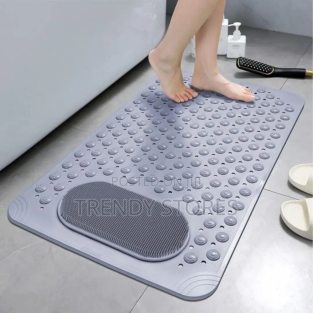 Nonslip Bath Mat With Foot Scrub