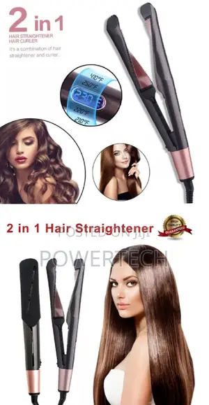 *2 in 1 Hair Straightener,Curling/Flat Iron