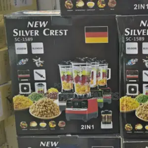 New 2 in 1 Silver Crest Heavy Duty Commercial Blender 