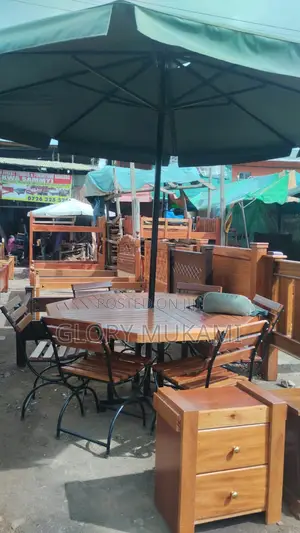 Garden Chair and Table With Umbrella