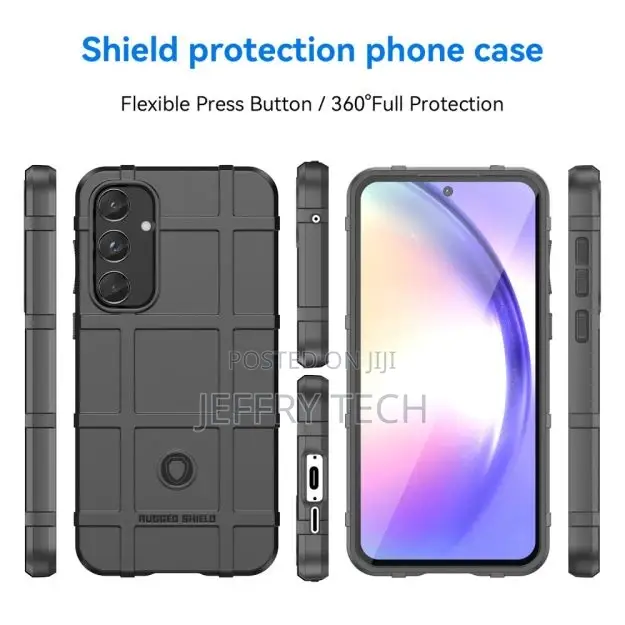 Rugged Shield Samsung GALAXY A55 Cover - Black