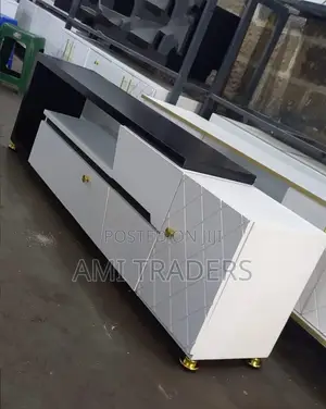 Luxury Black White Tv Stand (6FT)