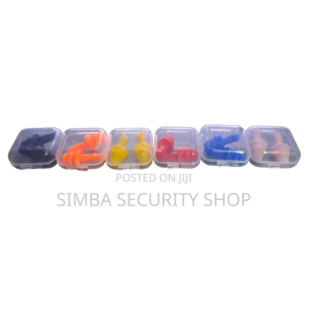 6 Colors Silicon Ear Plugs With Plastic Case Cordless