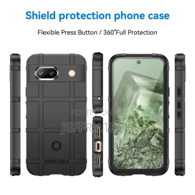 Rugged Shield Google Pixel 8A Cover - Black