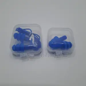 Blue Ear Plugs Silicone Swimming String And Stringless