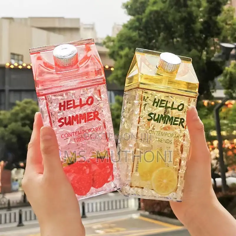 *Hello Summer Aclyric Smoothie/Party Cups Straw 600mls*