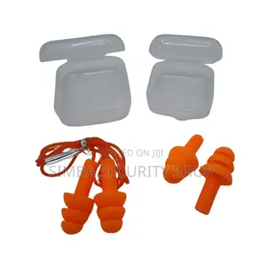 Orange Ear Plugs Silicon Aeroplane Wired Wireless Pair Amber