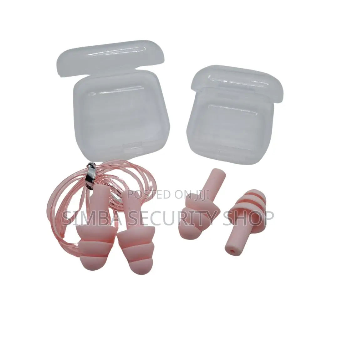 Pink Ear Plugs Silicone Reading Anti Snore String Stringless
