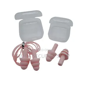 Pink Ear Plugs Silicone Reading Anti Snore String Stringless