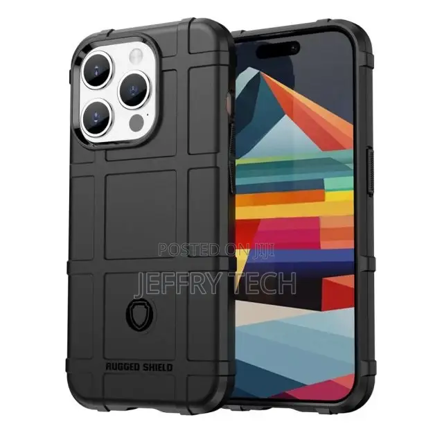 Rugged Shield Case - iPhone 15 PRO Max - Black