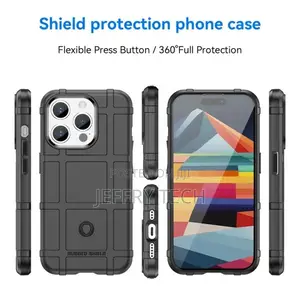 Rugged Shield Case - iPhone 15 PRO Max - Black