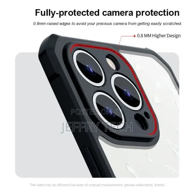 Shockproof Hybrid Cover for iPhone 13 PRO Max - Black