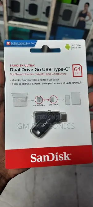 64gb Dual Drive Usb 3.1/Type- C Flash Drive.