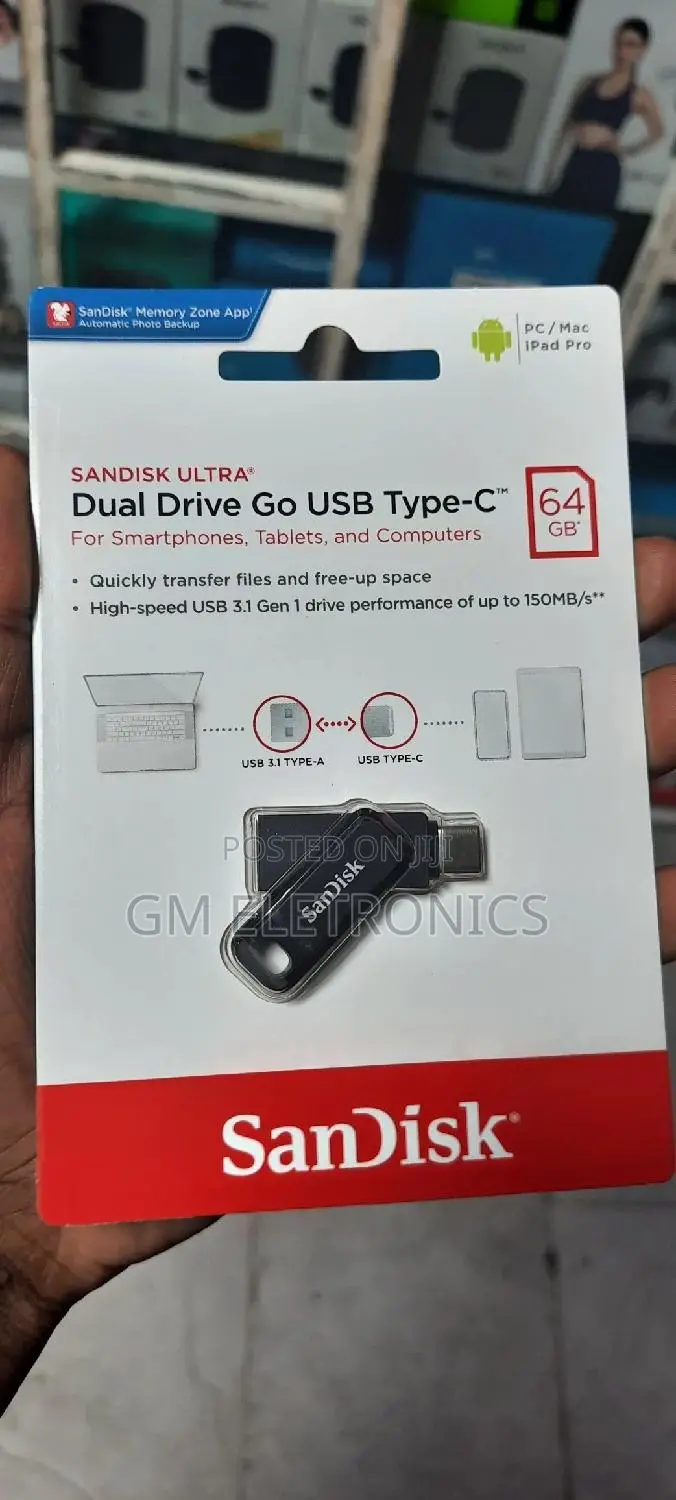 64gb Dual Drive Usb 3.1/Type- C Flash Drive.