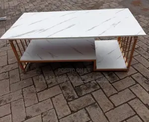 Marble Top Pattern Coffee Table- White