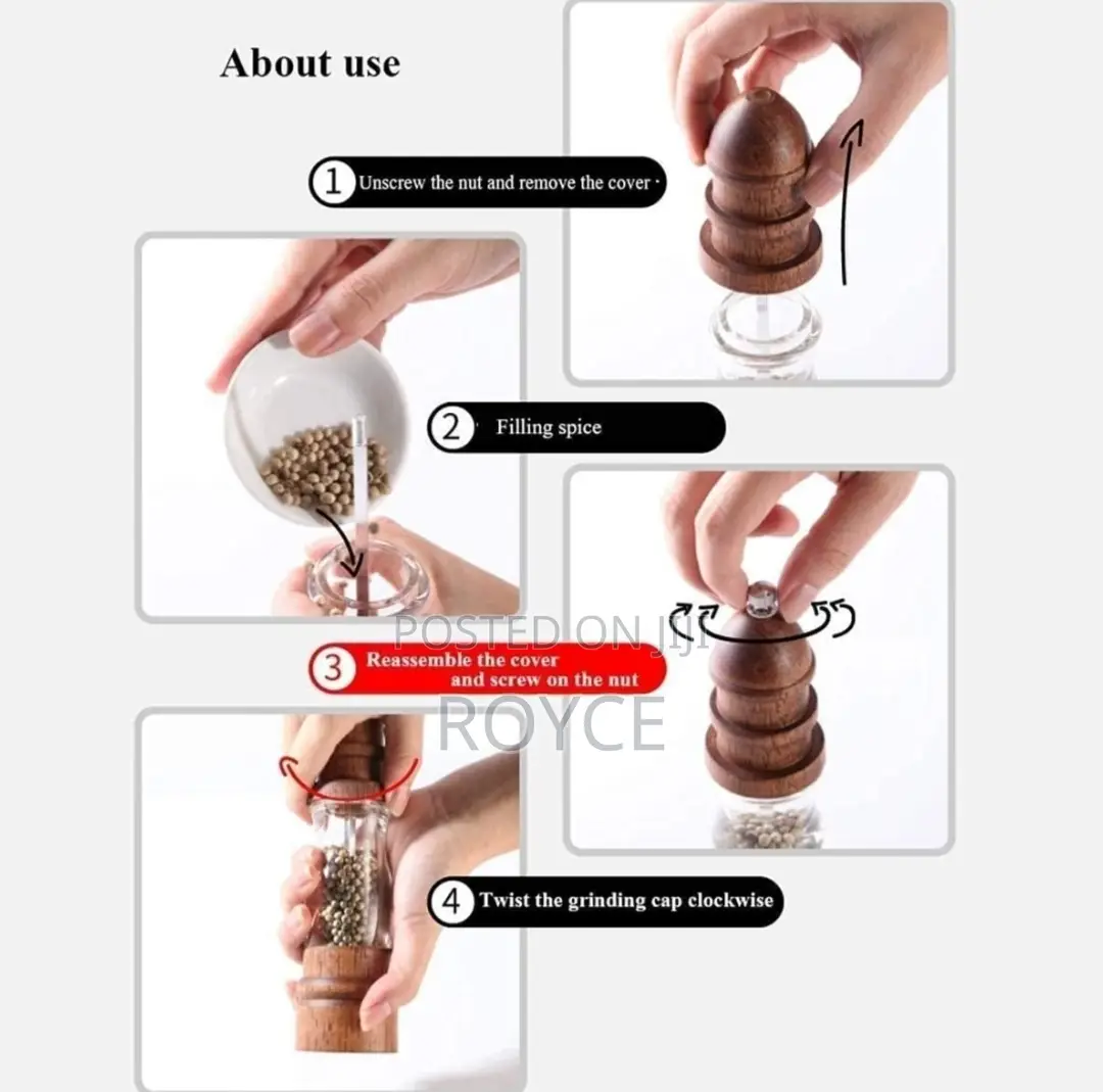 Salt Pepper Grinder Set- (23cm)
