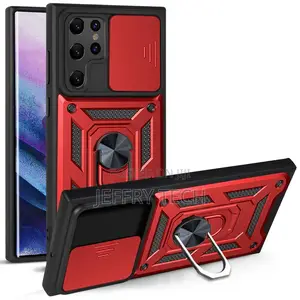 Samsung Galaxy S22 Ultra Case Camshield Hybrid Ring Red