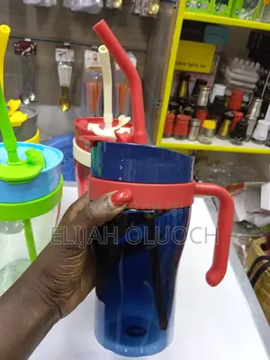 800ml Juice Cups With Silicone Straw