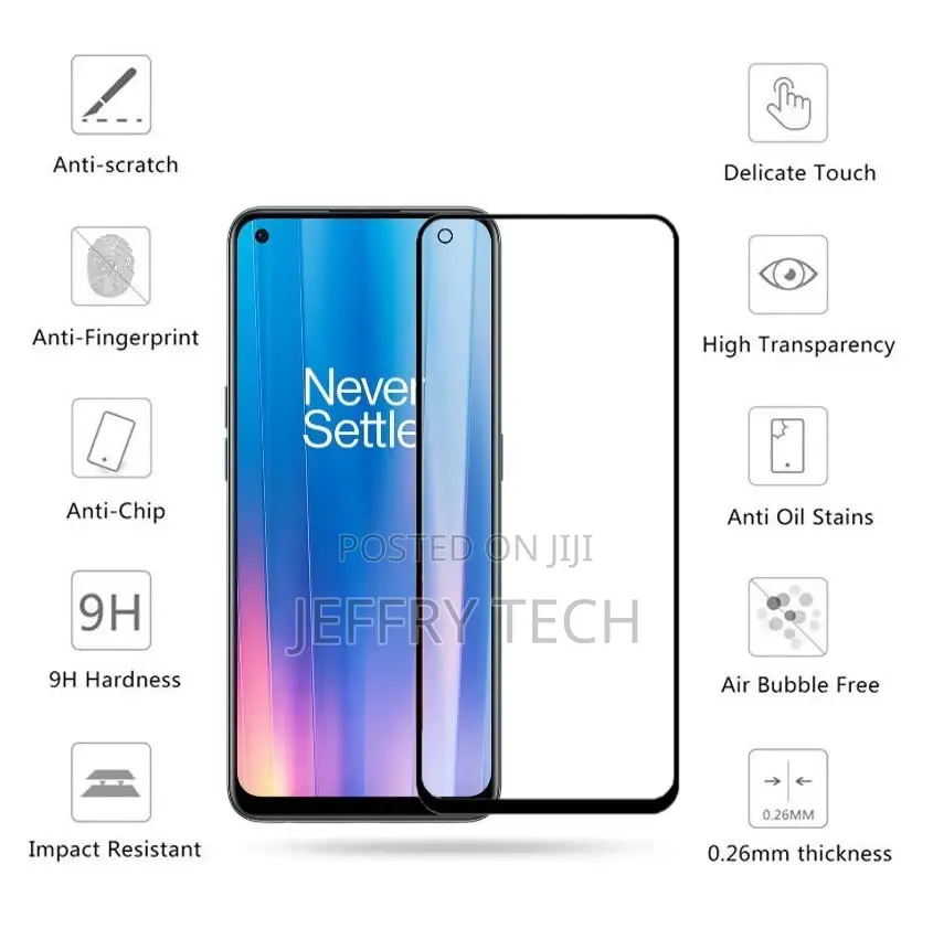 Tempered Glass Screen Protector for Oneplus Nord CE 2 With E