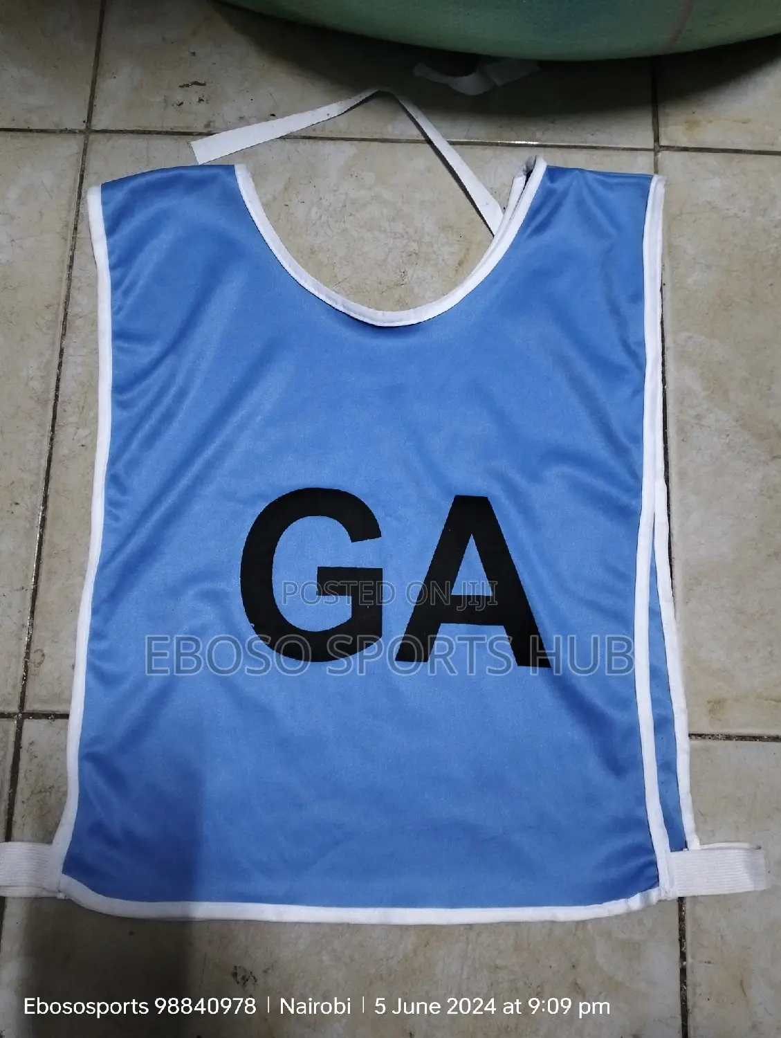 Sky Blue Netball but Bibs