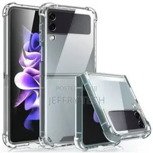 VMT Back Cover for Samsung Galaxy Z Flip 3 (Transparent, Gri