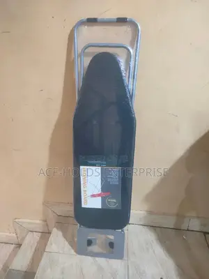 Metallic Standing Ironing Board With Iron Rest Arm