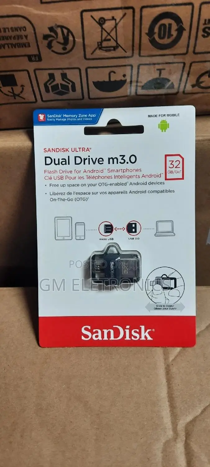 32gb Universal Dual Drive Usb 3.0 Micro-Usb Flash Drive.