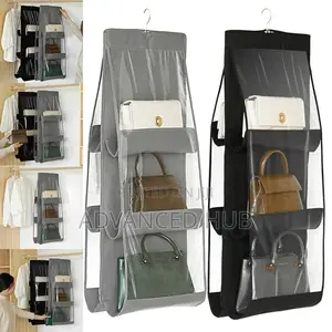 6 Pocket Double Sided Handbag Purse Hanging Organizer