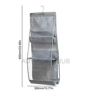 6 Pocket Double Sided Handbag Purse Hanging Organizer