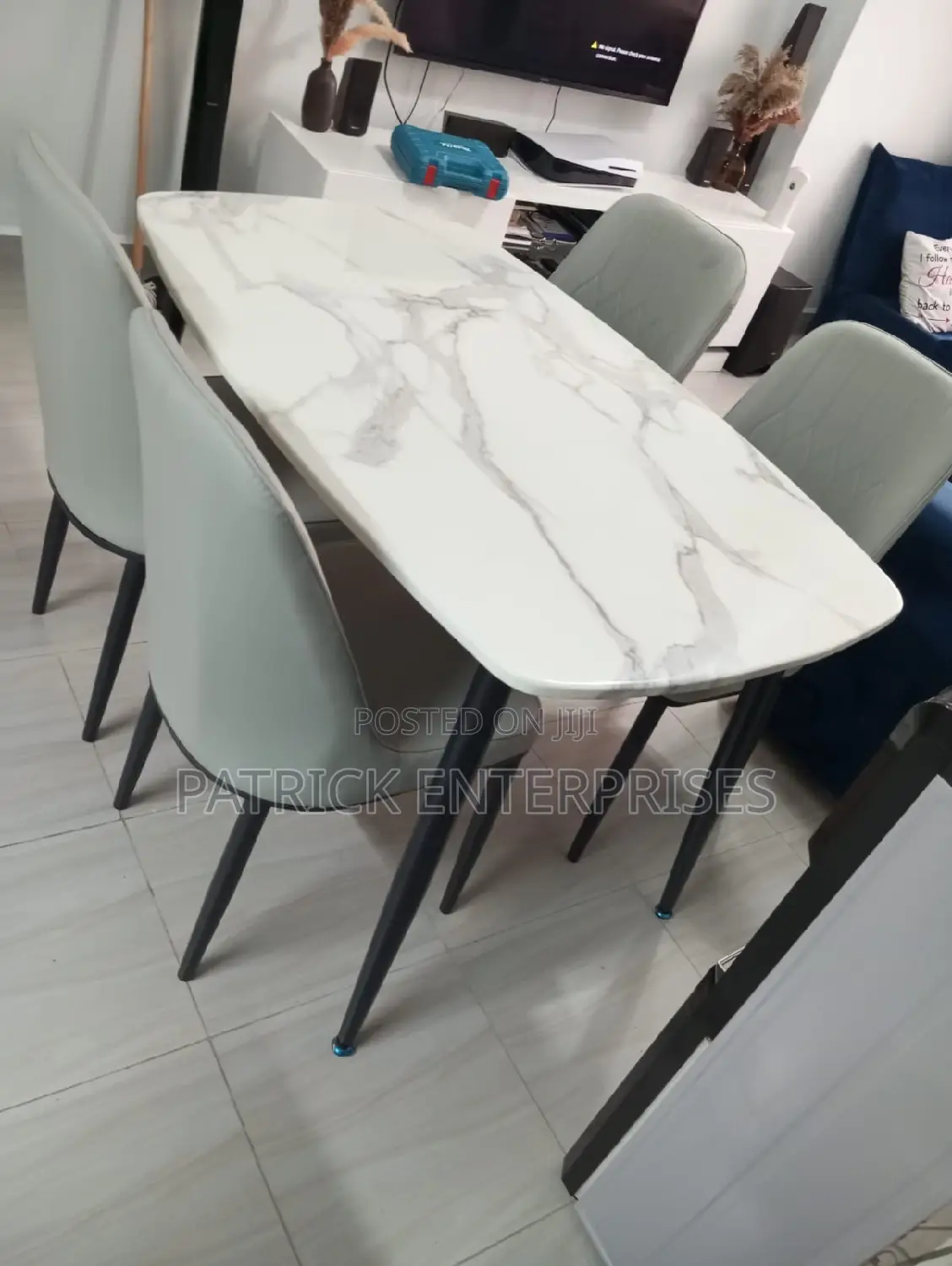 Imported Modern Marble Dining Table 4 Seater