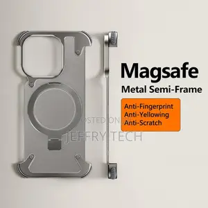 Metal Frameless Case for iPhone 15 Pro Max With Magsafe Kick