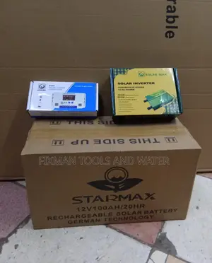Solar Battery + Inverter + Controller Set