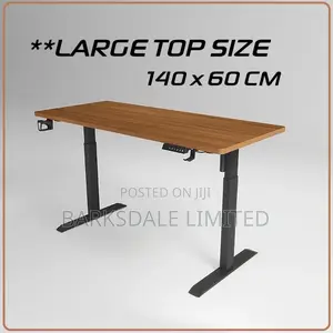 Dark Brown Standing Desk Table Electrical Adjustable Office