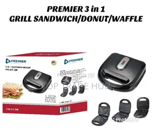 Premier 3in1 Grill Sandwich/Donut/Waffle Machine