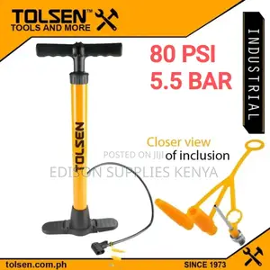 Bike Pump 80psi Tire Pump Tolsen Bicycle Floor Pumps Hand Tire Premium