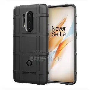 Black for Oneplus 8 Pro Rugged Shield Back Case - Black