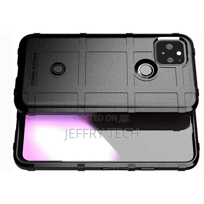 Rugged Shield Back Case for Google Pixel 5 - Black