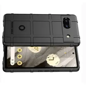 Rugged Shield Back Case for Google Pixel 7a - Black