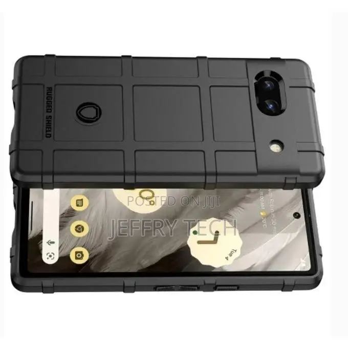 Rugged Shield Back Case for Google Pixel 7a - Black